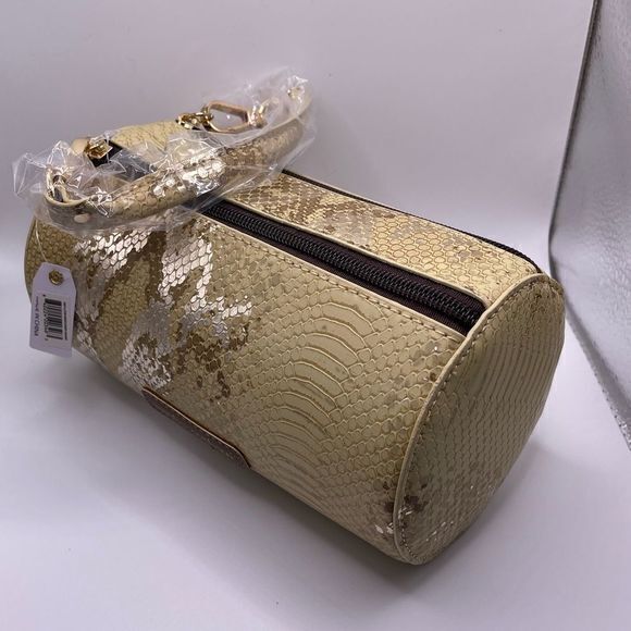 NWT Simply Southern Small Round Snakeskin Cosmetic Bag - Picture 4 of 6